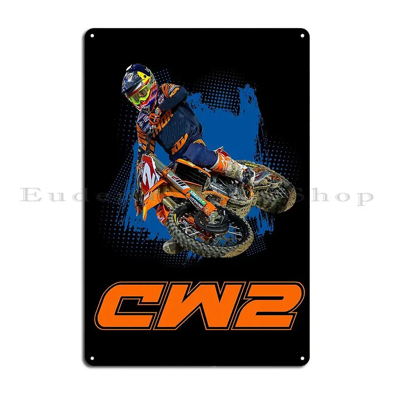 Cooper Cw2 Webb Motocross Dirt Bike Champion 2 Gift Design 2021 2022 Metal Signs Wall Cave Living Room Design Tin Sign Poster