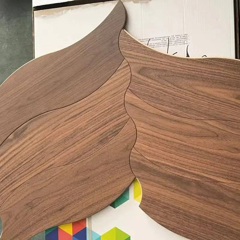 Customized oak parquet floor wood art irregular patchwork indoor waterproof E0 grade engineering floor