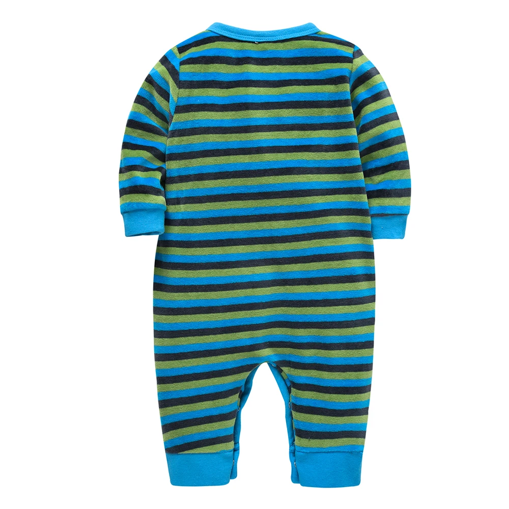 Spring&Winter Baby Boys Clothing Velour Warm Romper Sets Long Sleeve Jumpsuit Kids Playsuit Newborn Boys Clothes 0-12M