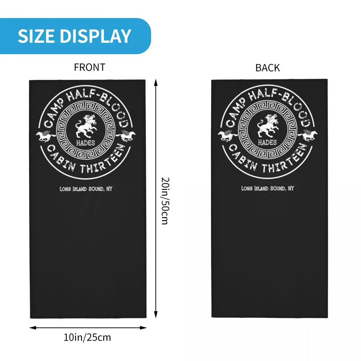 Cabin Thirteen Hades Percy Jackson Camp Half-Blood Bandana Neck Cover Printed Wrap Mask Scarf Warm Balaclava Hiking Fishing