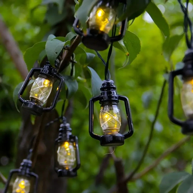 12M 100LED lampa naftowa na energię słoneczną łańcuchy świetlne zewnętrzne światła w stylu vintage wodoodporne zasilane patio ogród namiot układ 659