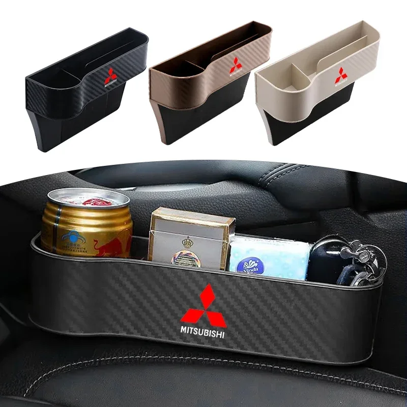 Car Seat Crevice Storage Box Seat Gap Slit Pocket Catcher Organizer For Mitsubishi Lancer Asx Outlander Pajero L200 Ralliart