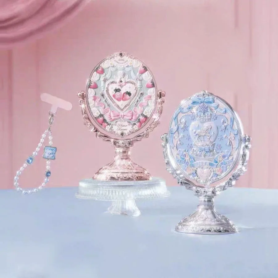 Flower Knows 10th Anniversary Vanity Mirror Rococo-Inspired Tabletop Mirror for Vanity & Display Makeup Big Mirrors