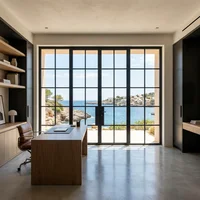 Powder Coating Narrow Aluminum Frame Glass French Door Fashion French Double Doors Long Lasting and Durable French Hinged Doors 2