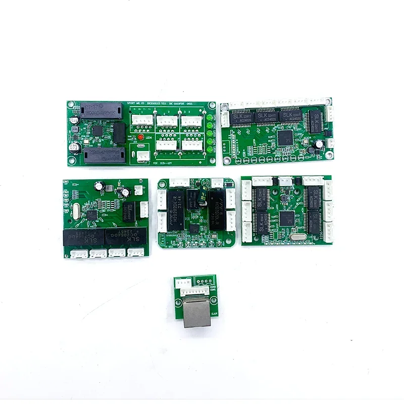 Circuit imprimé de commutateur Ethernet pour module, carte PCBA, carte mère OEM, commutateur Ethernet 5, RJ45, 100Mbps, 100Mbps