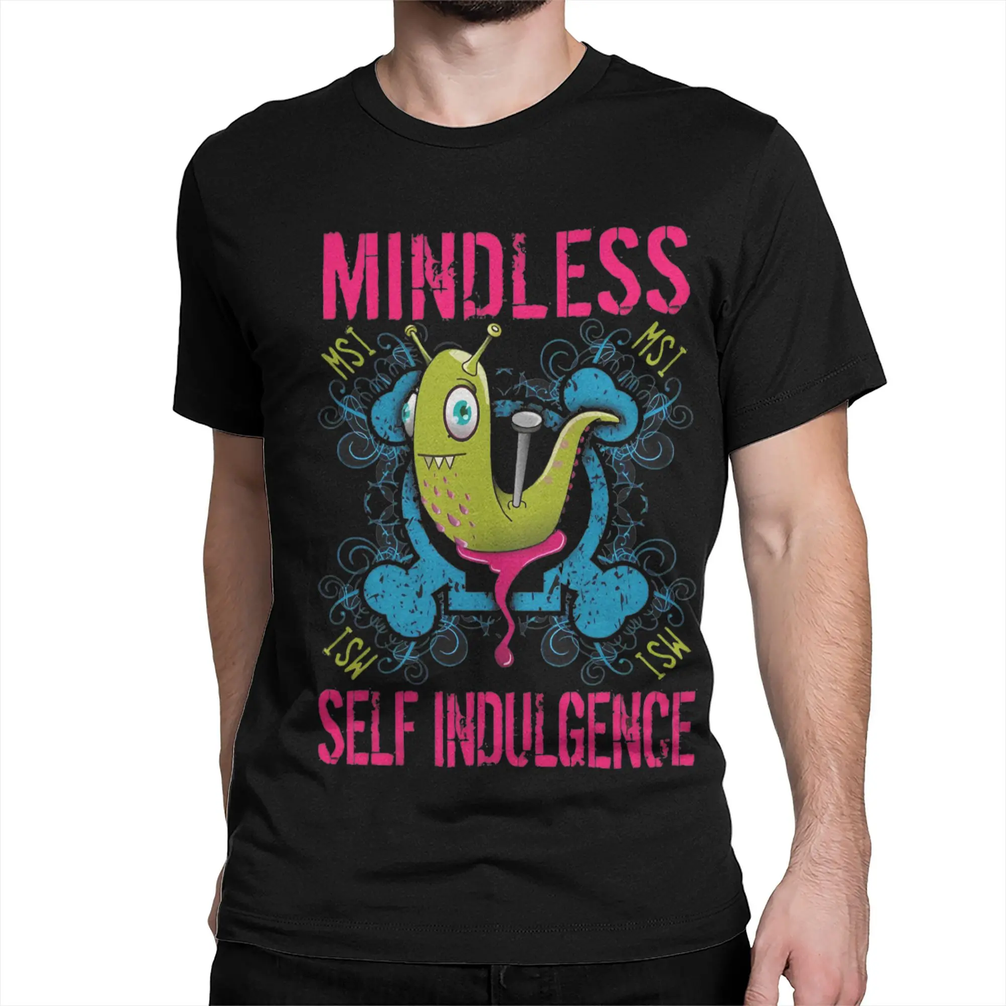 Vintage Mindless Self Indulgence   T-Shirts for Men Crewneck 100% Cotton T Shirts  Short Sleeve Tee Shirt Printed Clothing