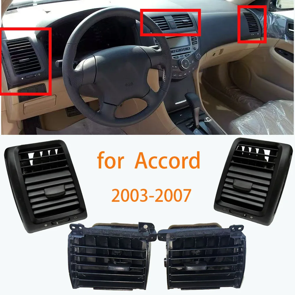 

Для Honda Accord 2003-2007 2.0L 2.4L 3.0L: воздуховод приборной панели, левый и правый воздуховоды центральной консоли, вентиляционное отверстие.