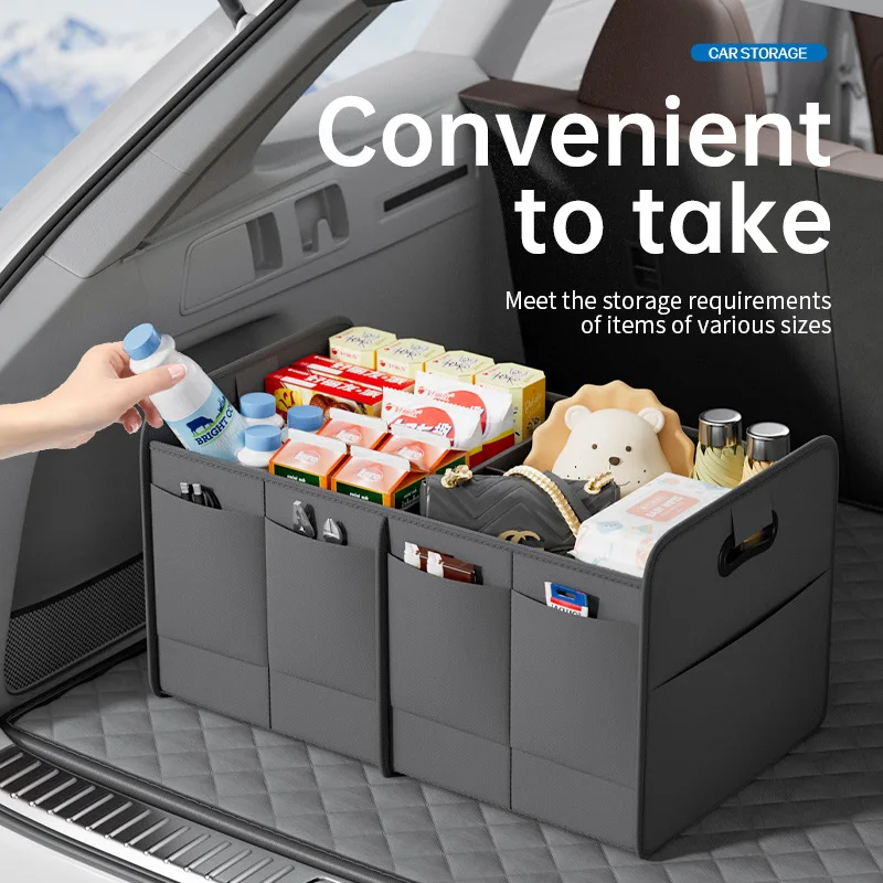 

Большая емкость 67л, складной ящик для хранения автомобиля, ящик для хранения багажника автомобиля, ящик для хранения автомобиля, многофункциональный складной ящик для хранения