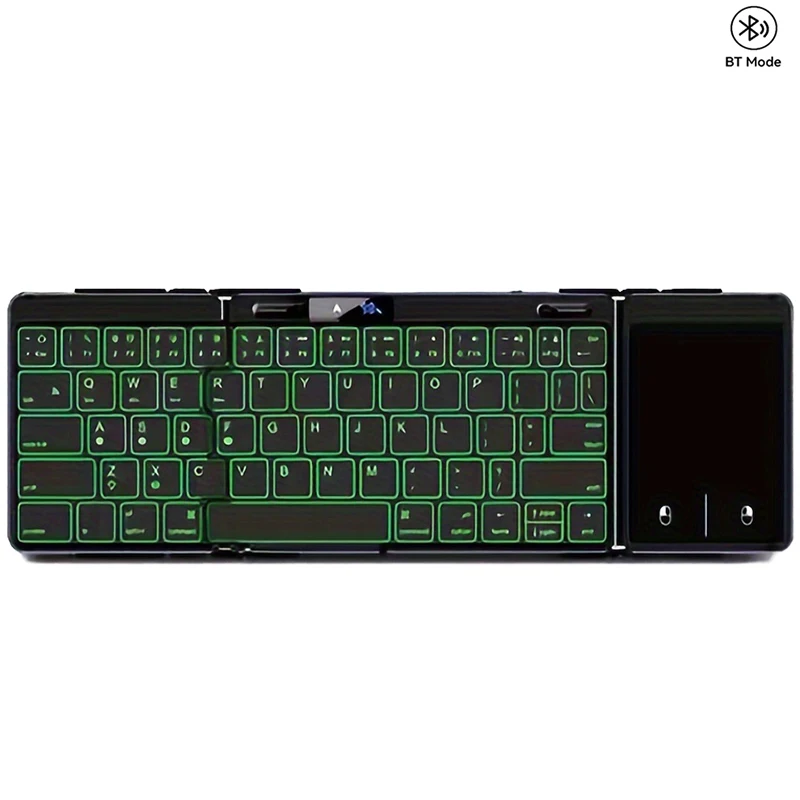 

Foldable Bluetooth Keyboard With Touchpad Or Number Keyboard Wireless Rechargeable Folding Keyboard For Windows/iOS/Android/Mac