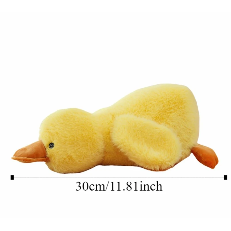 PP Baumwolle lange Haare Ente Puppe flauschige interaktive umarmbare Ente Cartoon handgemachte Ente Stofftier Geschenke Baby schlafende Puppe