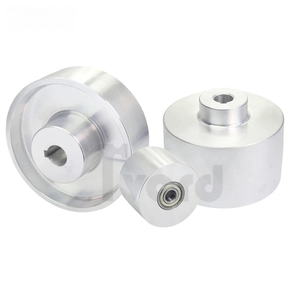 50-200mm Fully Aluminum Wheel Belt Sander Grinder Contact Wheel Pulley Drive Active Idler Wheel