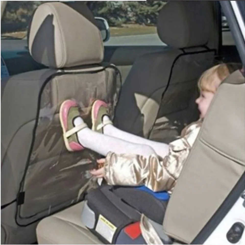 Car Seat Back Cover Protector For Kids Baby Kick Mat From Mud Dirt Clean Seat Covers Automobile Kicking Mat Accessories Black image 5
