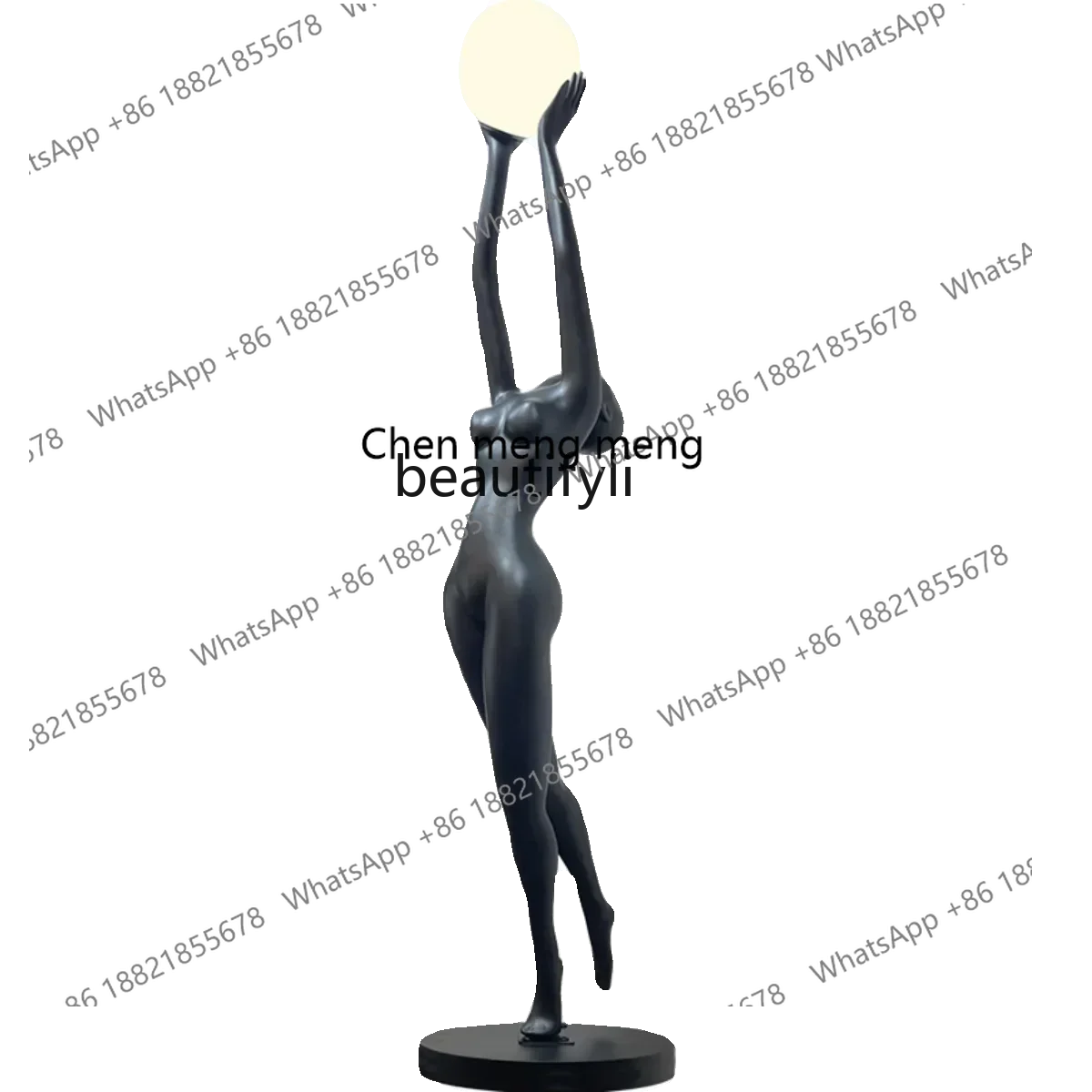 

X R0R Humanoid Sculpture Muse Living Room Sales Office Decorative Floor Lamp Creative Figure Plastic Art