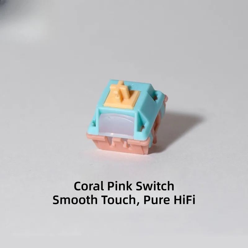 

Coral Pink Linear Switch Customized 37g Trigger HIFI Hot Swap 5-Pin MX Switches for Gaming Mechanical Keyboard Accessories Gift
