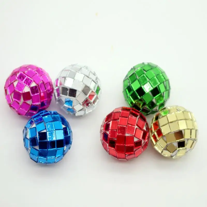 

Xm6Pcs Mini Toys Party KTV Bar Disco Photography Props Simulation Item Ornament 1:12 Dollhouse Christmas Ball Mirror Ball Model