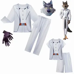 The Bad Guys Mr. Wolf Cosplay Costume Halloween Party Uniforms for Kids Long Sleeve T-shirt+Pants+mask+gloves Kids Everyday Wear