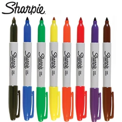 8 Pcs/Lot America Sharpie Paint Markers  Eco-Friendly Fine Spot Permanent Art 8 Color Set Paint Pen Graffiti Painting Stationery