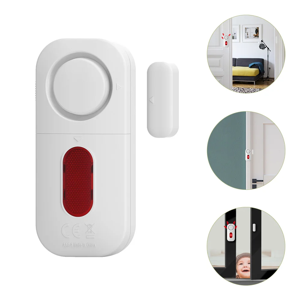 

Door Window Alarm 125dB Home Security Magnetic Sensors ABS Material Low Indicator Easy Installation R om Color