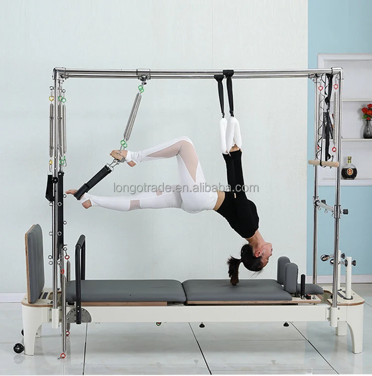 Máquina reformadora de Pilates de arce profesional multifunción, lujosa, de alta calidad, cama Cadillac trapecio completo