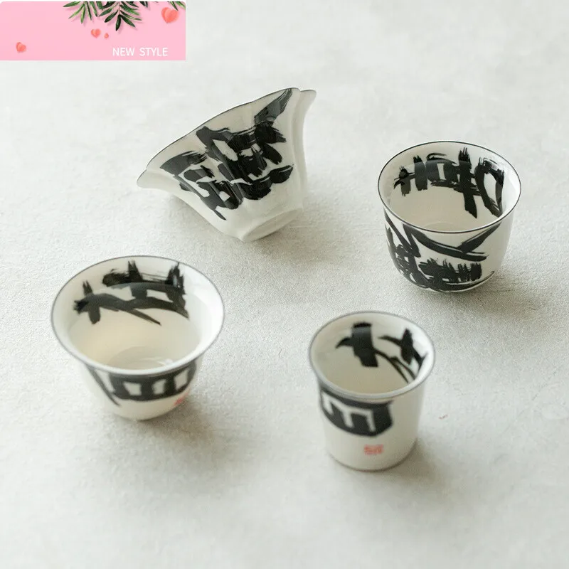 

Подглазурная цветная высококачественная мастер-чашка, бытовая рукописная чашка-каликс, древняя пара чая, персональная чашка с лепестками цветов, украшения Ча