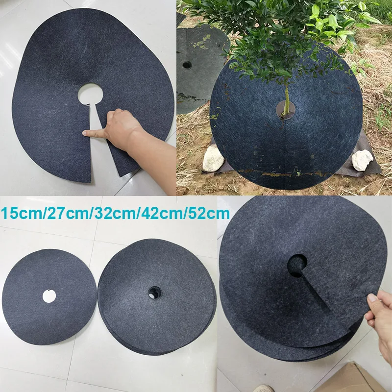 27 cm 52 cm Baumschutz Unkrautmatten Pflanzenabdeckung Ökologisches Kontrolltuch Mulchring Runde Barriere für Gärten Blumentopfwerkzeuge m