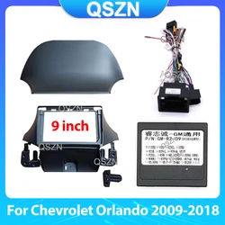 Montaje de Audio de 9 pulgadas para Chevrolet Orlando, unidad principal de Radio, tablero, panel estéreo GPS, marco de DVD 2 Din, 2009-2018