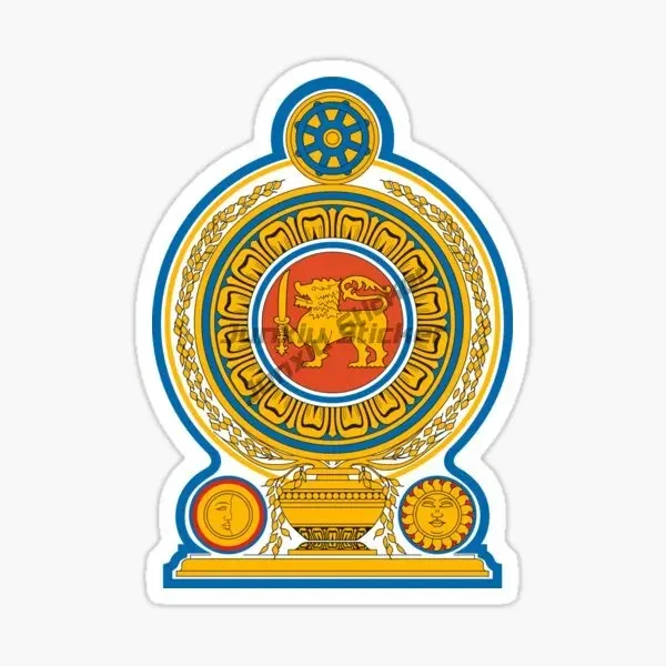 Sri Lanka Flag Devil Mask Creative PVC Waterproof Stickers Accessories for Decorate Car Van Suv Wall Room Table Fridge Truck