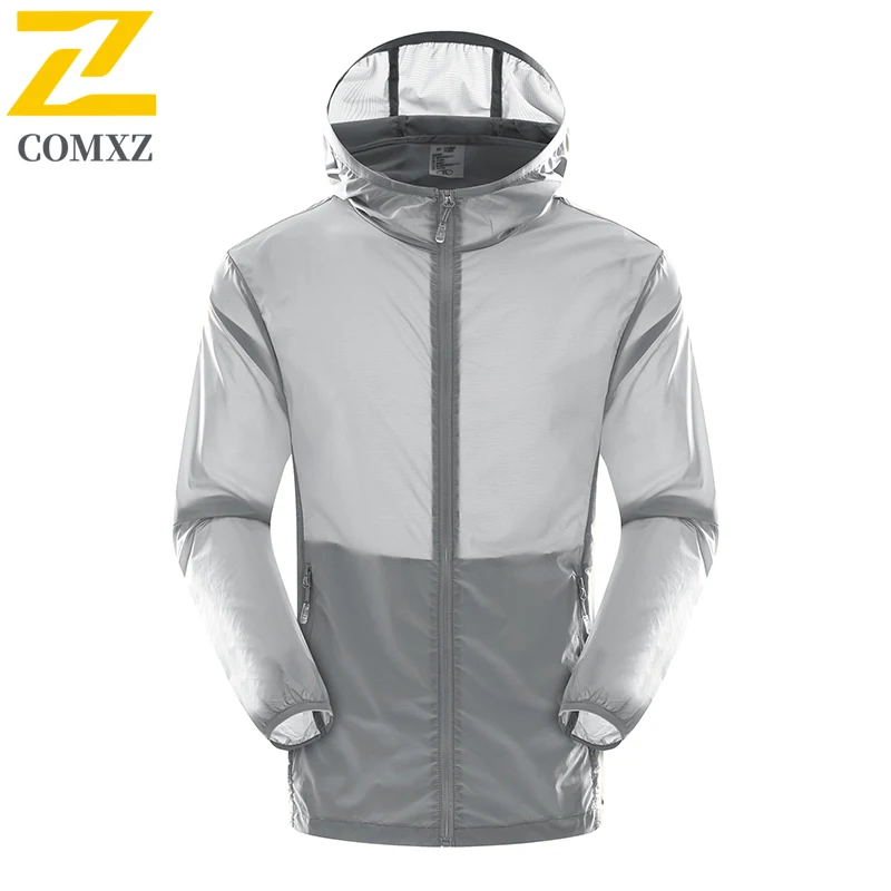 

Lightweight Skin Jacket Men's Spring and Summer Casual Fishing Waterproof Thin Windbreaker Outdoor Camping Sunscreen Hooded Coat