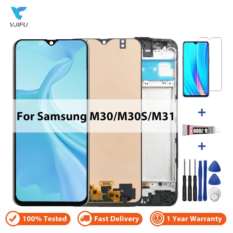 LCD For Samsung Galaxy M30 M30S M31 Display Touch Screen Digitizer Assembly Replacement SM-M305FN/DS M315F M307F with Free Tools