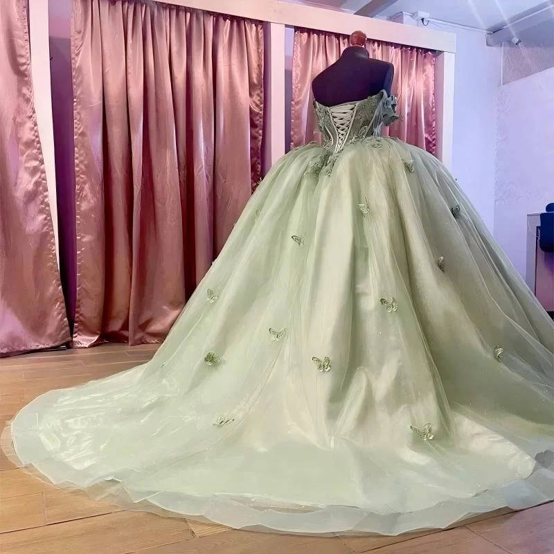 Vestido de festa verde 15 vestidos quinceanera vestido de baile fora do ombro vestido de baile formal 15 anos vestido para quinceanera personalizado