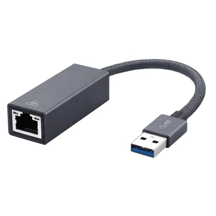 Adaptateur USB 3.0 vers Ethernet Gigabit, compatible avec Windows 10/8.1/8/7/Vista/XP, pour ordinateur portable de bureau, Apple MacBook Linux