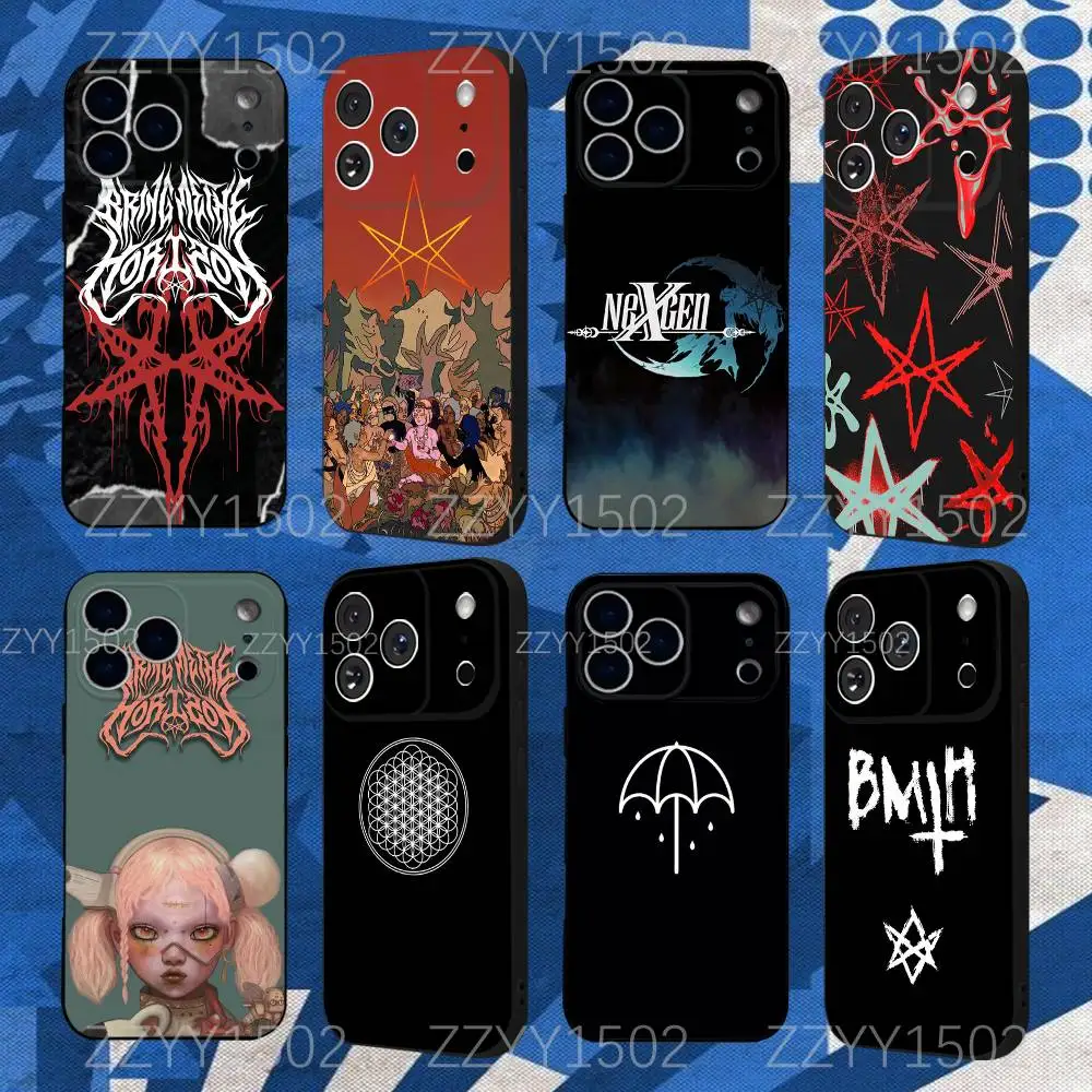 

B-Bring Me The Bmth H-HorizonS Phone Case For iPhone 17,16,15,14,13,12,Pro,Max,Plus,E,SE4,Air,Mini Black Funda Shell