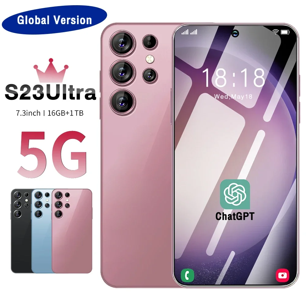 

Global Version S23 Ultra 5G Smart Android Phone 7.3 Inch Screen Dual SIM Dual Standby 108MP Camera 8000mAh Google Play Phone