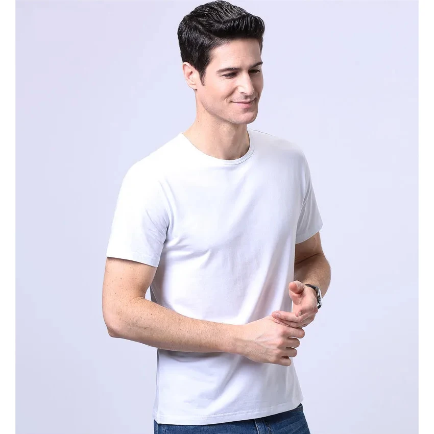 MRMT 2024 Brand New Men\'s T-shirt Pure Color Short Sleeve Cotton Men T-shirt for Male T shirt Round Collar Modal Tops Man Tshirt