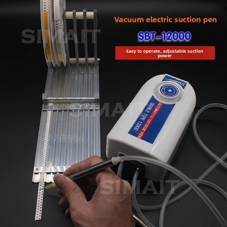 SMT Manual Pick-and-Place Machine with Electric Vacuum Pen & 5-Slot Feeder Rack | IC Suction Tool Kit