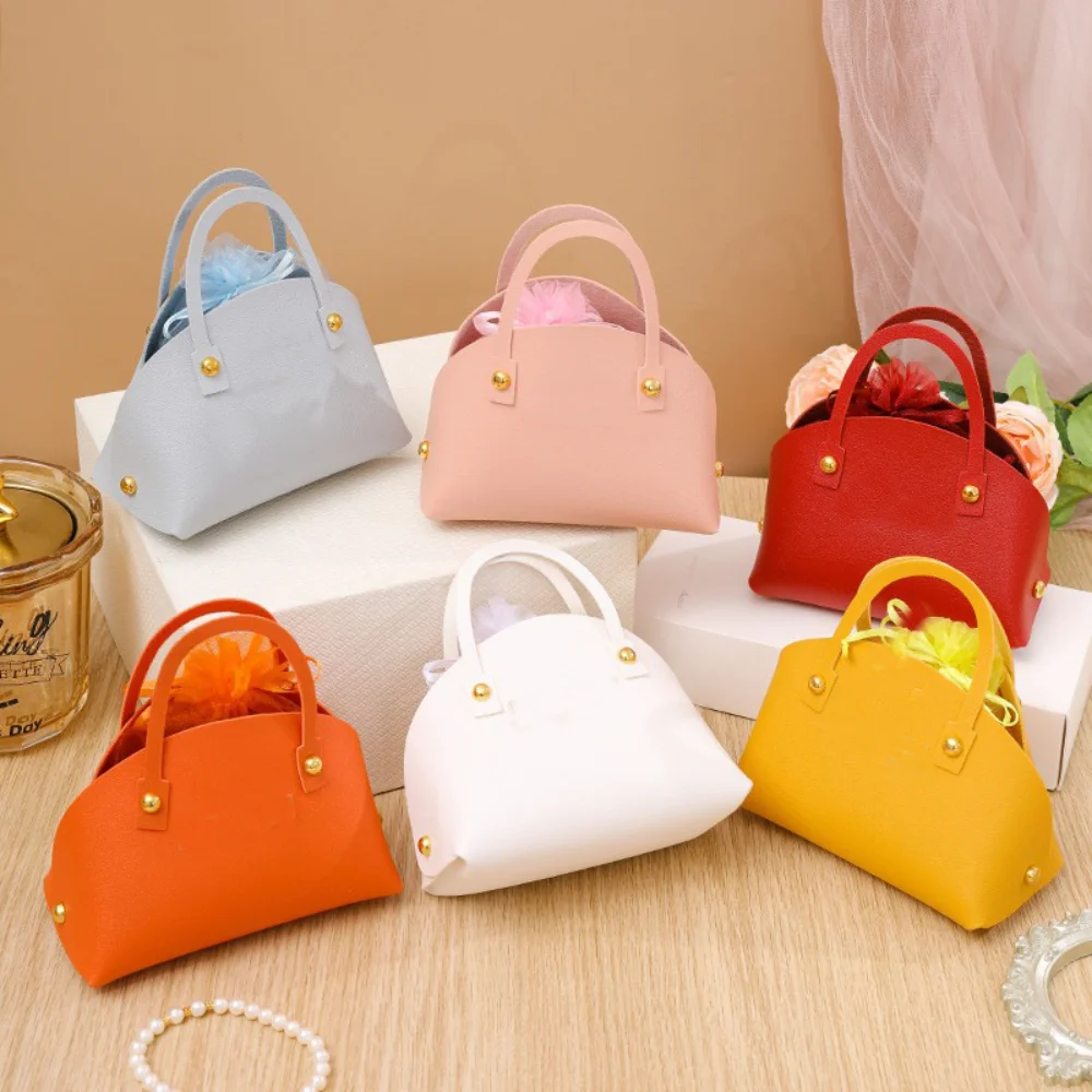 Mini Handbag Environmentally Friendly Leather Gift Bag Wedding Favour Bag Wrinkle-Resistant Packaging Bag For Corporate Eid Gift