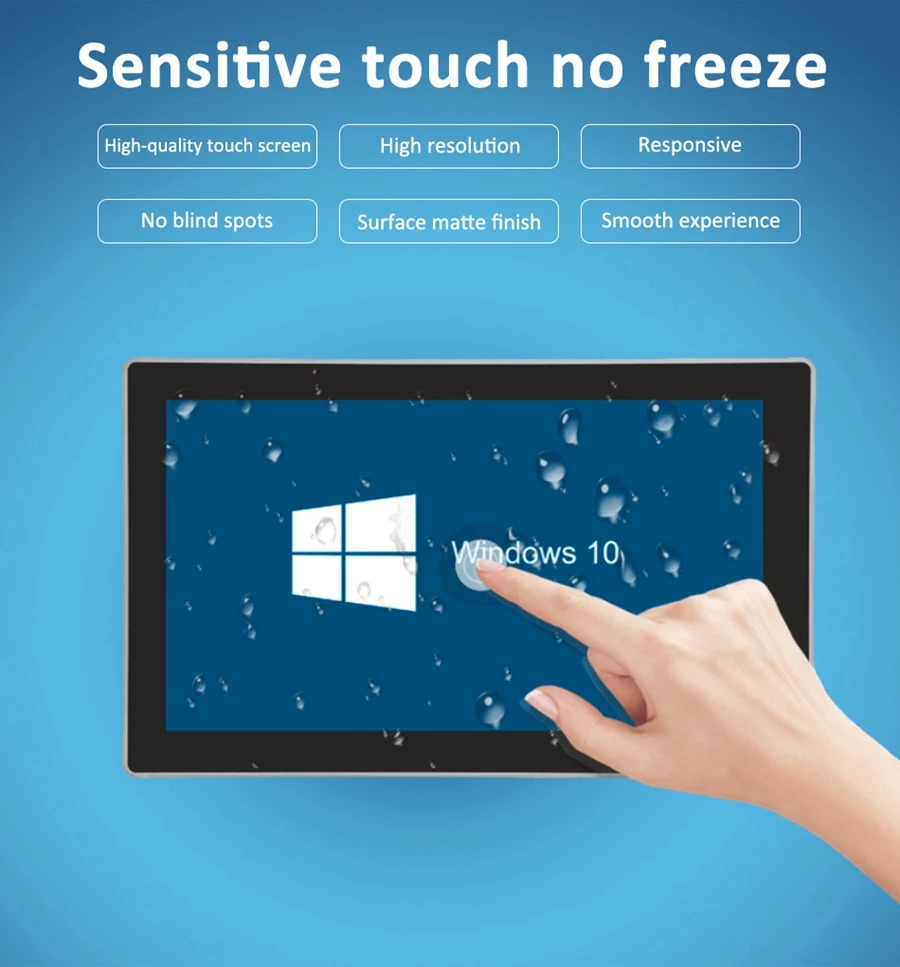 PC industriale touch panel senza ventola abilitato da 21,5" 5G Computer industriale incorporato tutto in uno Windows 10 Core i7 8560U i5 1165G7