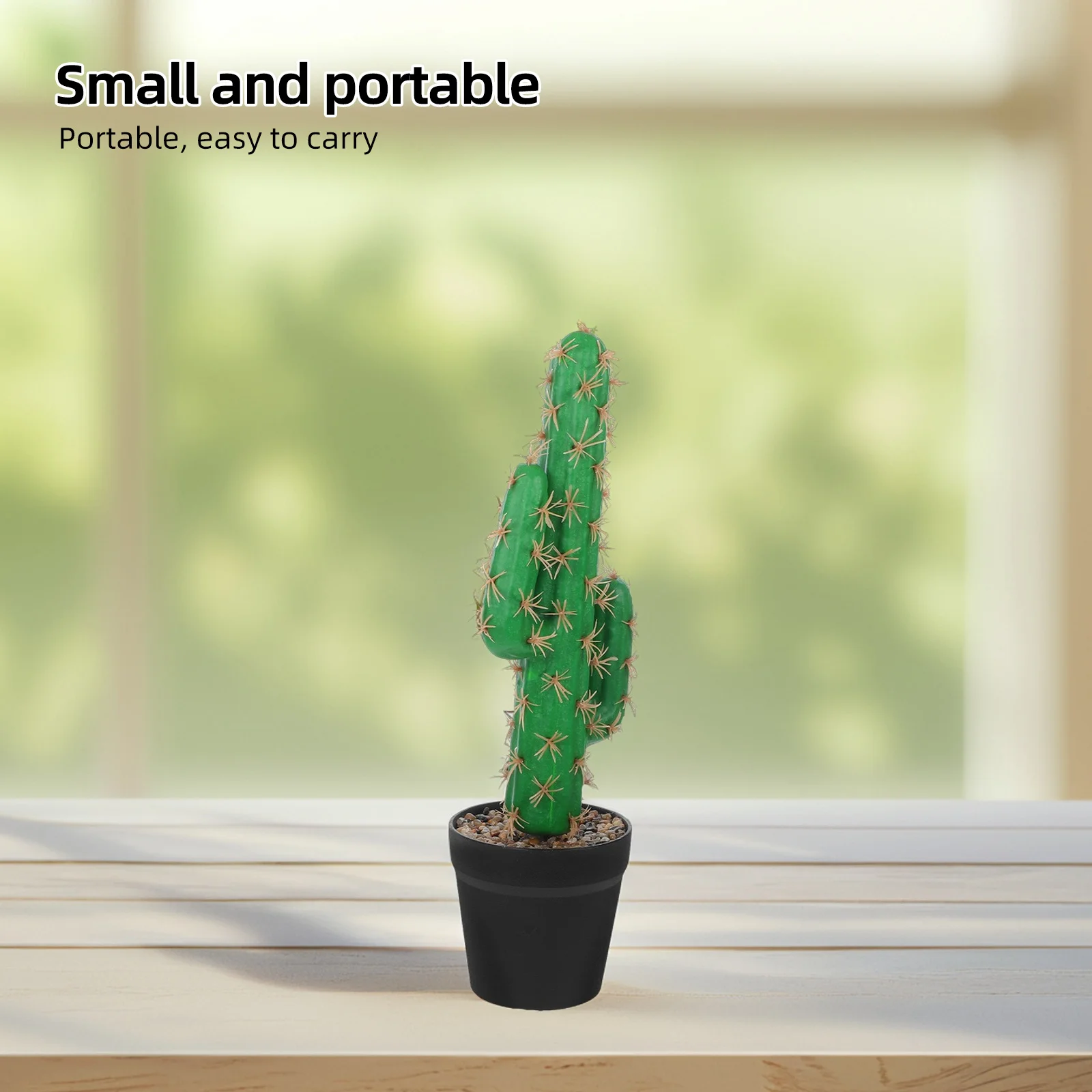 

1pc Artificial Cactus Fake Succulents In Pots Realistic Plastic Plants For Home Office Indoor Outdoor Decor Desert Garden