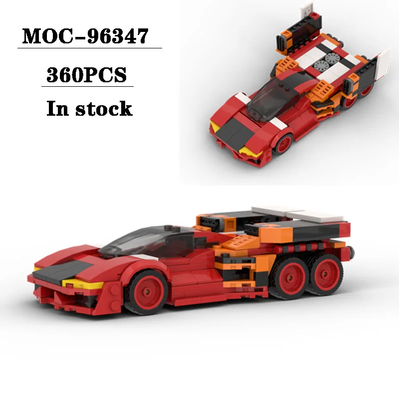 New MOC-96347 Eight grid Formula Racing Block Model Creative 360PCS Children's and Boys' Birthday Christmas Toy Gift Decoration