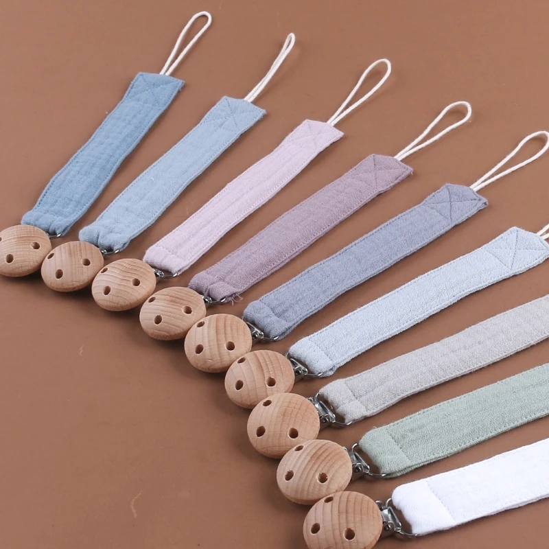 N80C Panno cotone Clip per ciuccio Massaggiagengive per bambini Giocattolo Corda appesa Catena per ciuccio Organizzatore