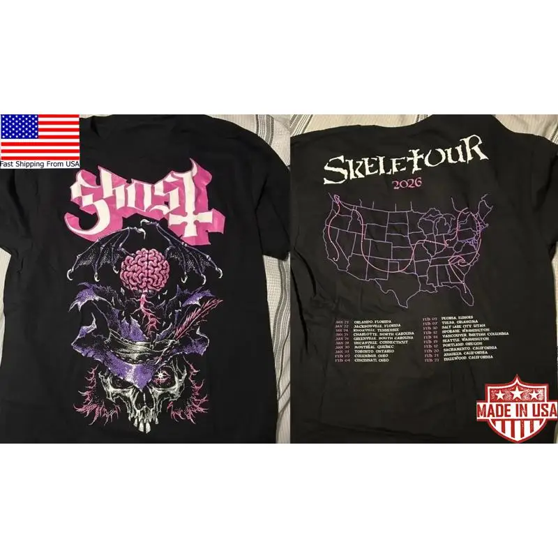 Ghost Band Skeletour World Tour 2026 Tour Dates T-shirtBL2785
