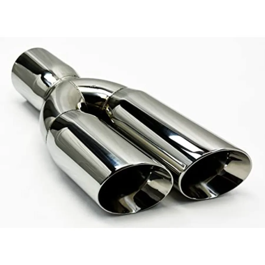 

Exhaust Tip 2.50 Inlet 3.00 Outlet 13.00 Long Dual Round Slant Polished 304 Stainless Steel Exhaust Tip for HighPerformance Veh