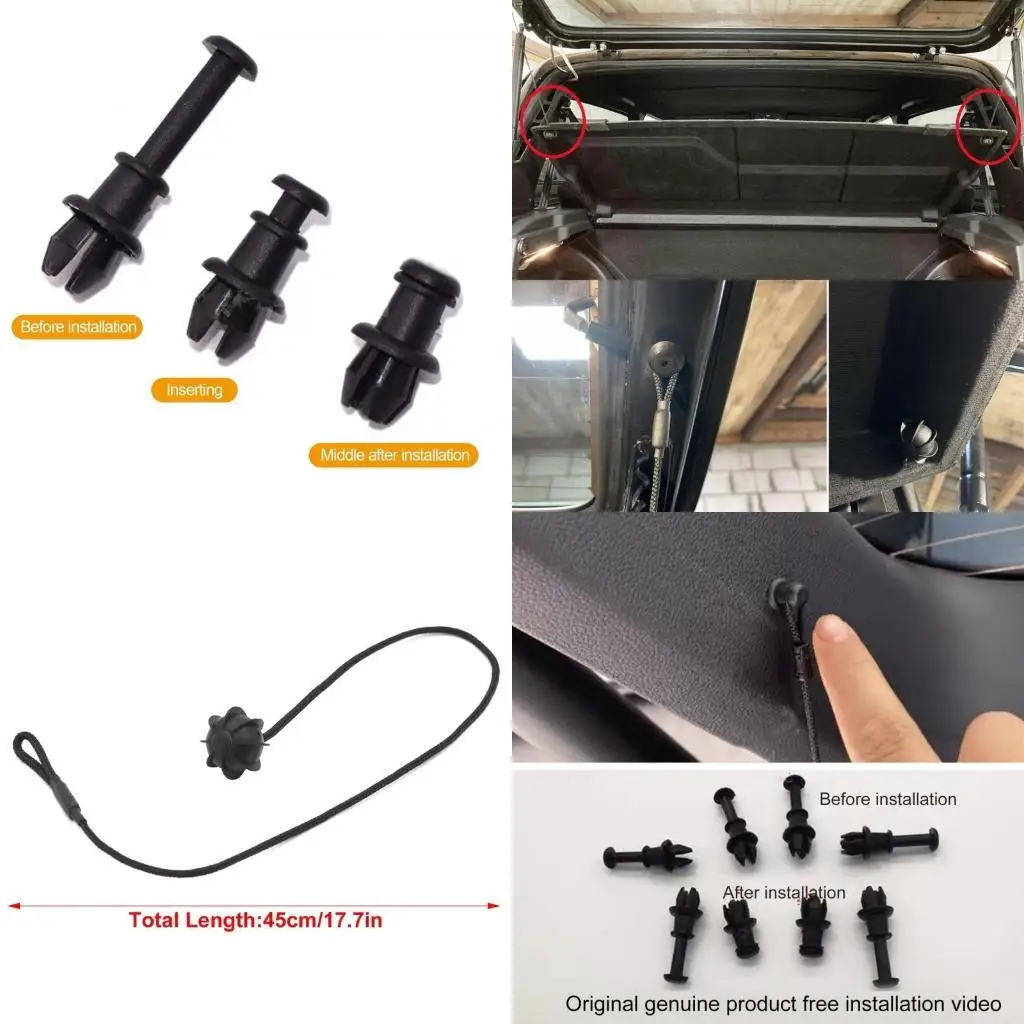 

02DE Car Parcel Shelf String Cord Cover Rear Shelves Holding Strap for MK6 MK5 R20 8P