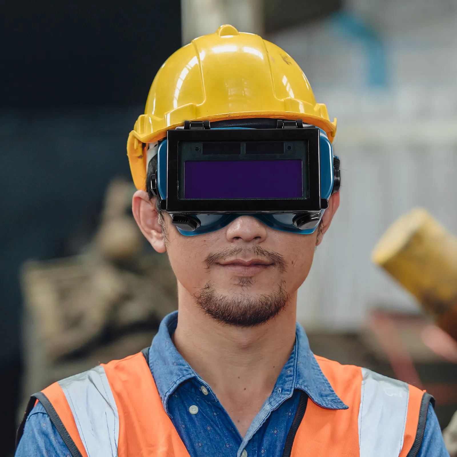 Premium Welding Goggles Flip-Up Design Double Protection Lens Soft Frame Adjustable Headband Ventilation System for Welding