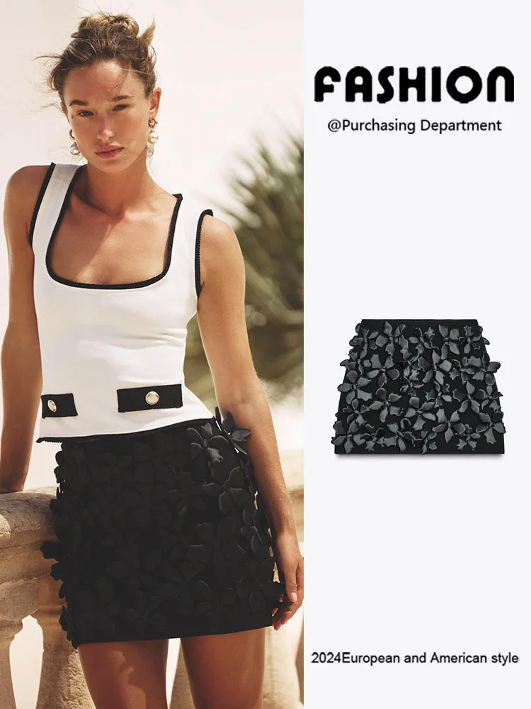 

Winter 2025 New Women's Faionable Floral Structure Knitted Skirt f-length Versatile ort Dr Ethnic Stage Costume
