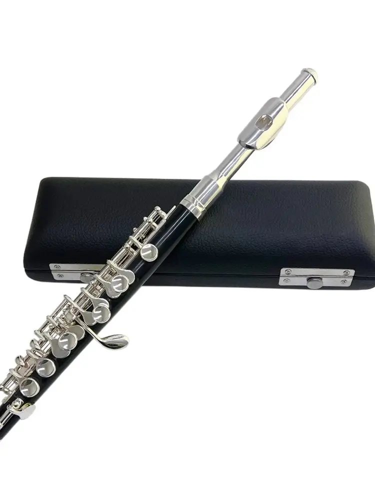 NAOMI Professional Nickel Plated Piccolo Excellent Ebonite Rubber Wood Piccolo Key of C Piccolo Set