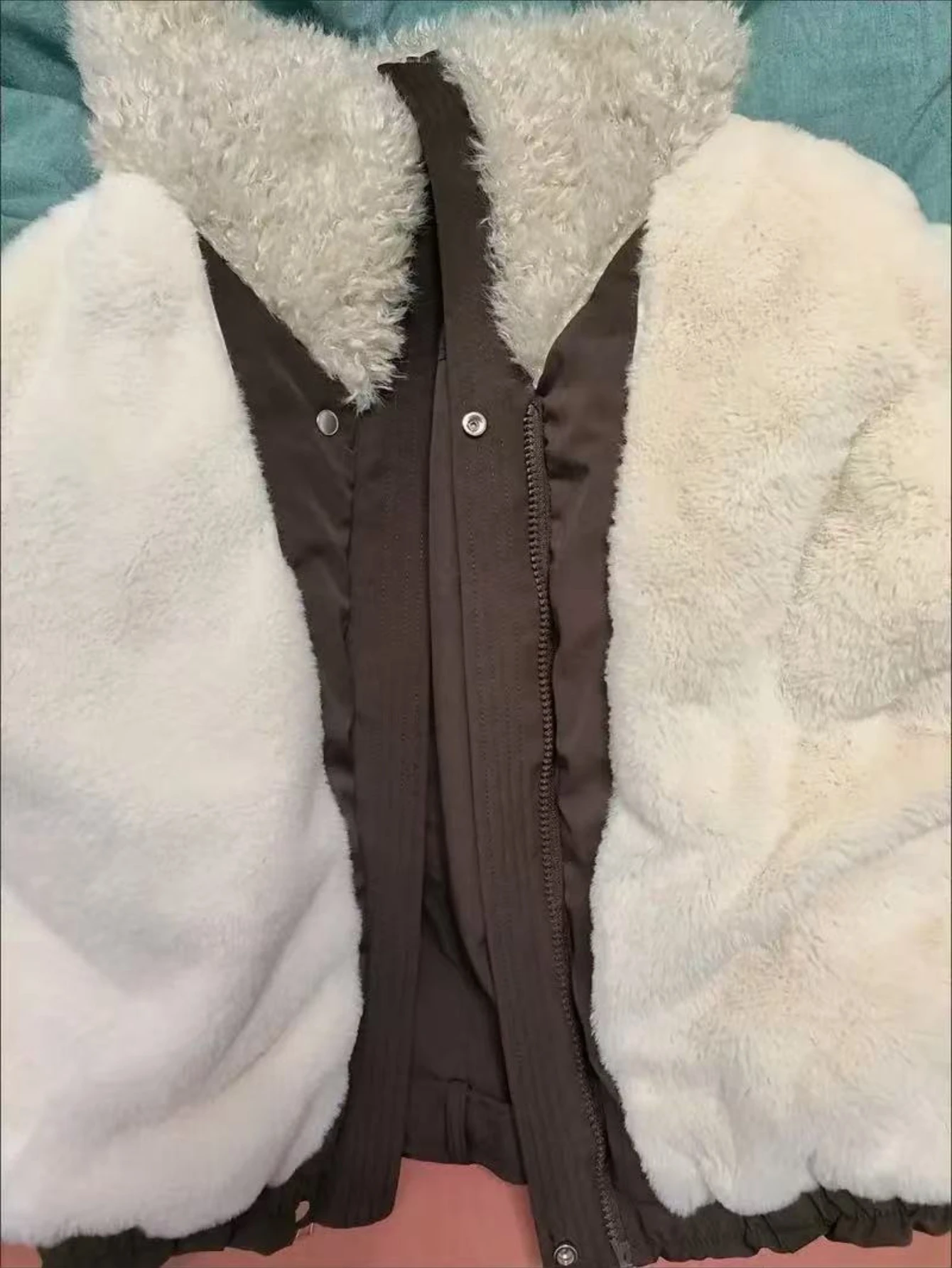 

2025 new work jacket, winter fleece top, short coat for small women, imitation lamb wool lapel, fashion trend clothing