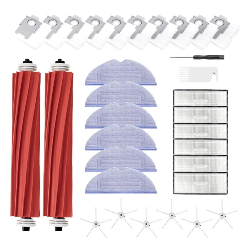 

Запасные части для Roborock S7 Series S7 + S7 Maxv Ultra/S7 Pro Ultra, в комплект входят основные Роликовые щетки, боковые щетки