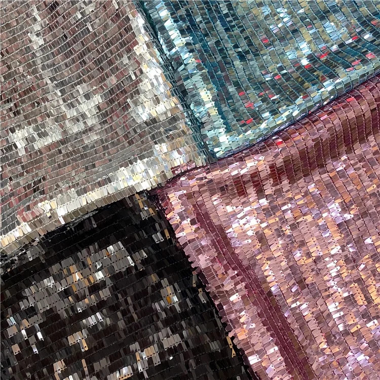 

New wedding dress sequin fabric 3*9 rectangular multicolor sequin tulle fabric for clothing,bags,evening dress fabric