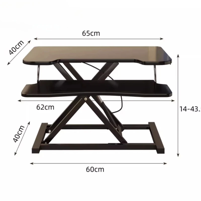 Ergonomic Adjustable Height Multi-Functional Vertical Office Desk Foldable Lifting Sitting Workstation for Computer